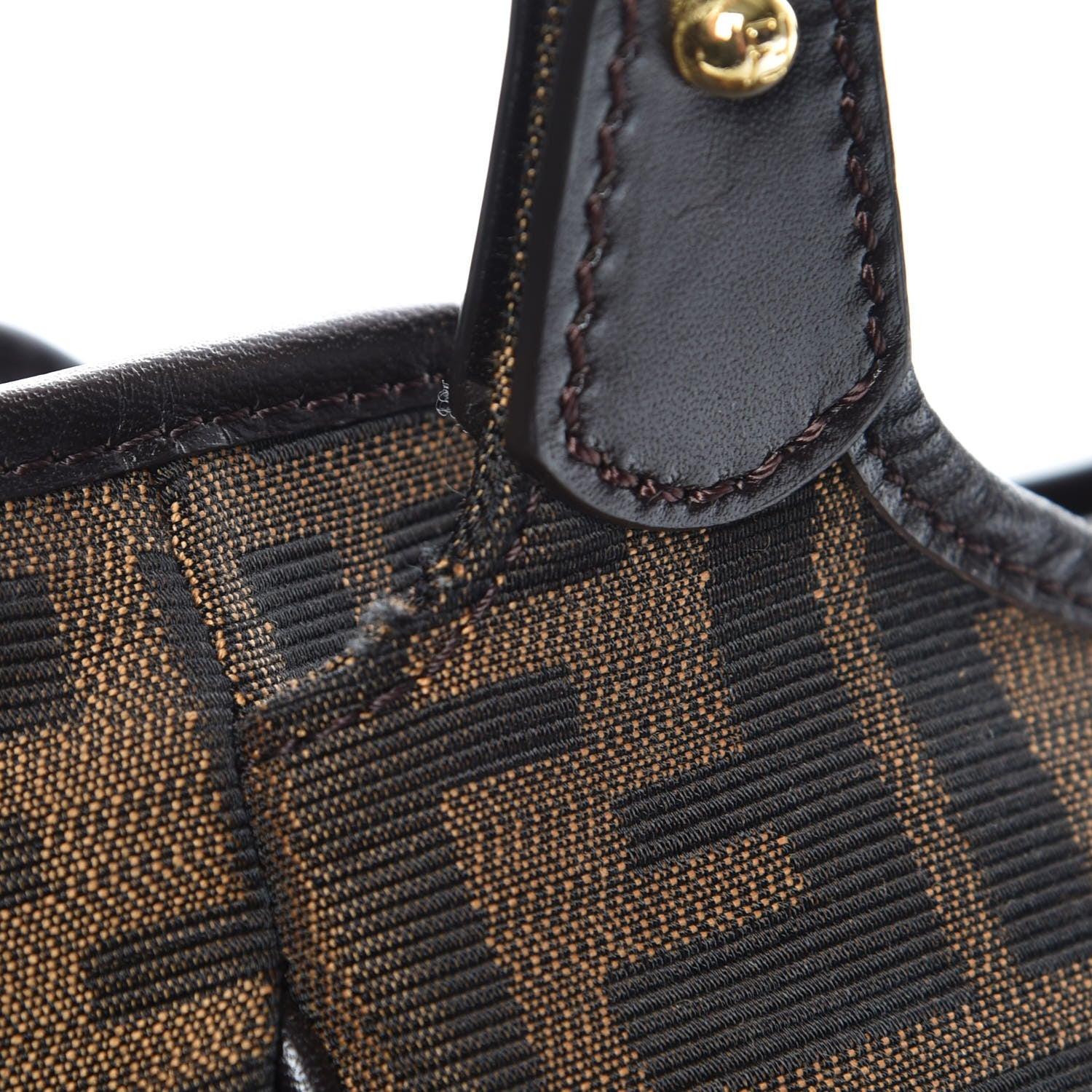 Fendi Zucca Small Chef Shopping Tote Tobacco Moro 10 of 11