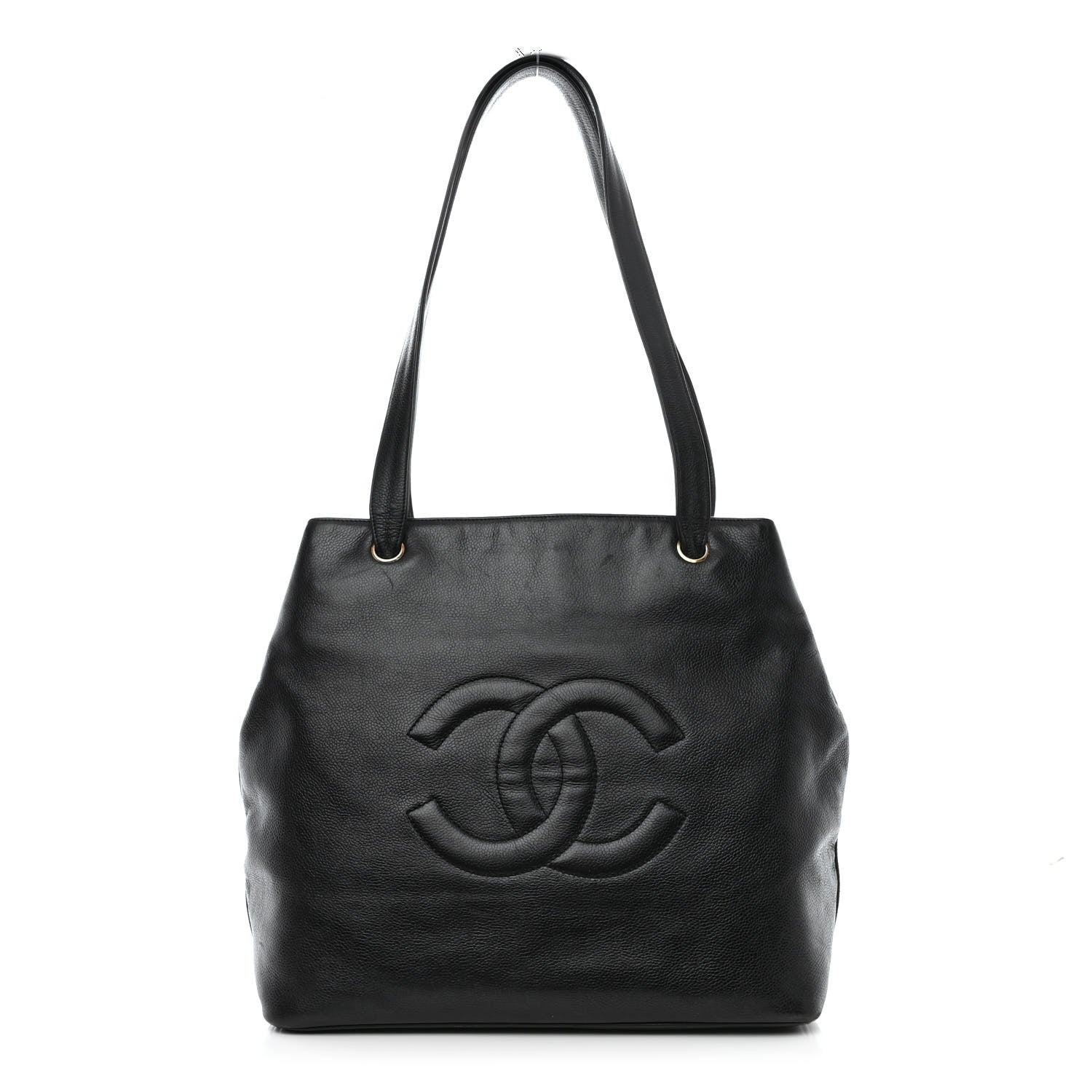 Chanel Caviar Large CC Shoulder Bag Black 1 of 14