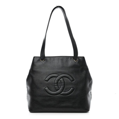 Chanel Caviar Large CC Shoulder Bag Black 1 of 14