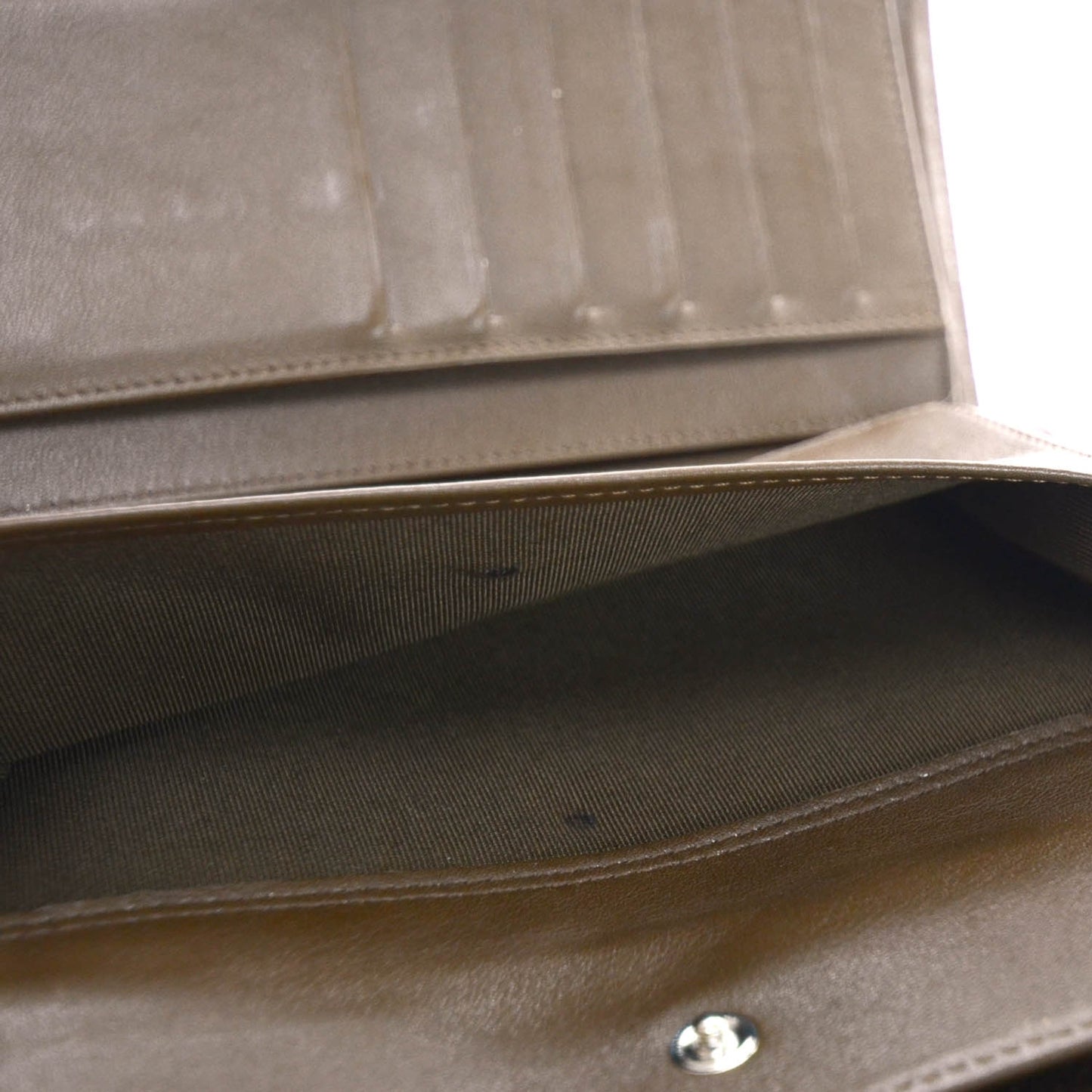 Caviar Quilted Large Flap Wallet Brown