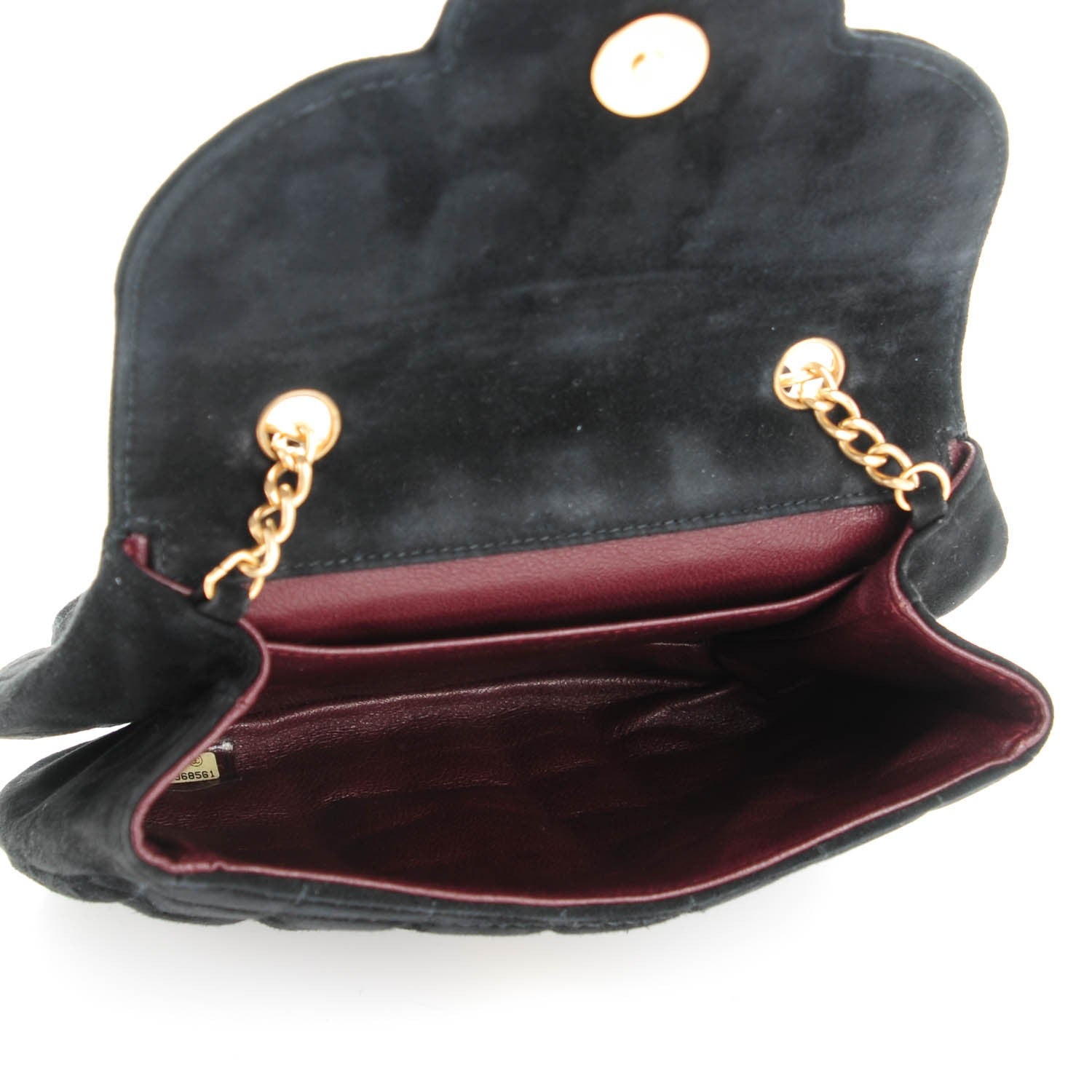 Chanel Suede Chocolate Bar Gripoix Shoulder Bag Black 5 of 7