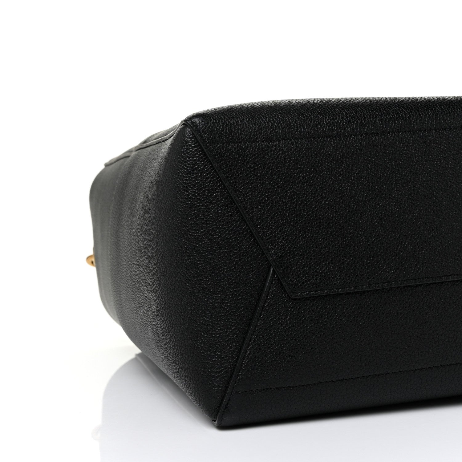 Celine Soft Grained Calfskin Sangle Bucket Bag Black 7 of 8