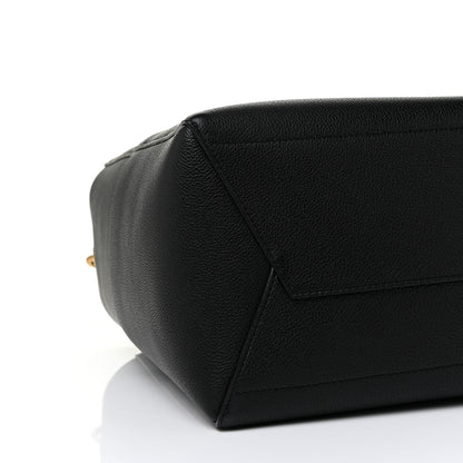 Celine Soft Grained Calfskin Sangle Bucket Bag Black 7 of 8