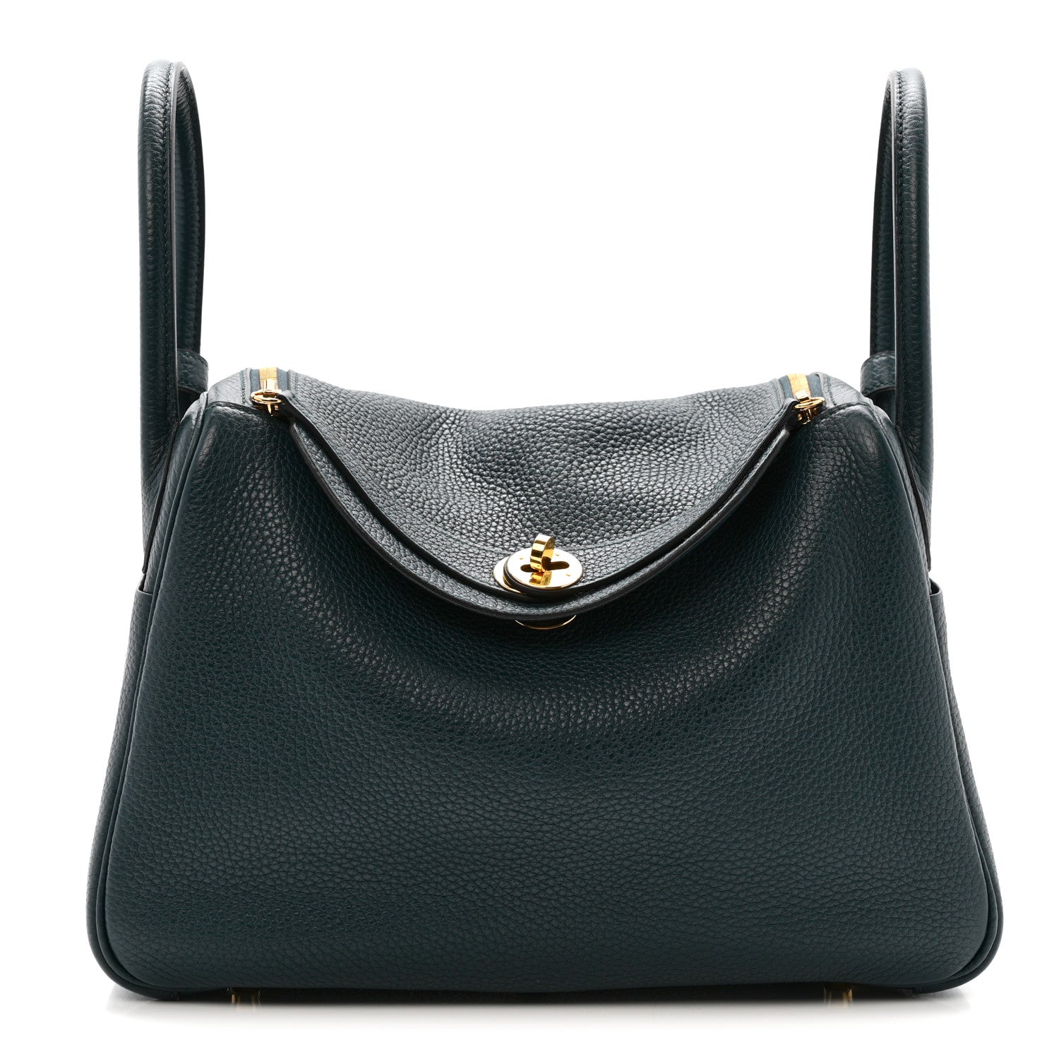 Hermes Taurillon Clemence Lindy 30 Vert Cypress 1 of 13