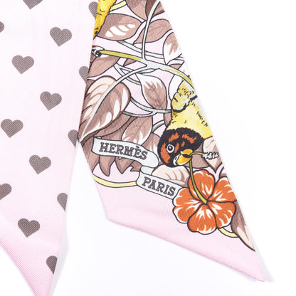 Hermes Silk Jungle Love Love Twilly Rose Pale Etoupe 3 of 4