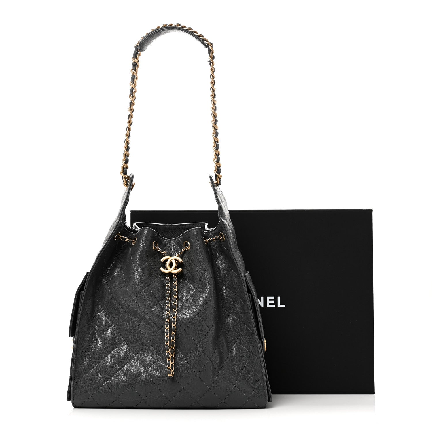 Chanel Caviar Quilted Medium Chanel 25 Handbag Dark Grey 12 of 12