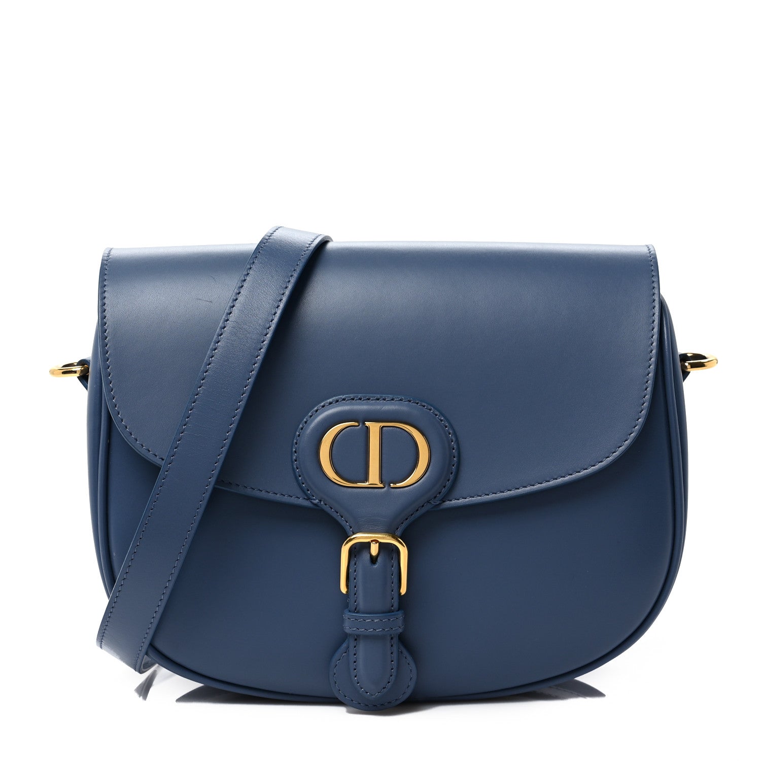 Christian Dior Box Calfskin Medium Bobby Flap Denim Blue 1 of 7