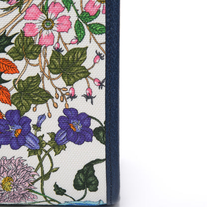 Gucci Canvas Medium Flora Tote White Multicolor Blue Agata 11 of 11