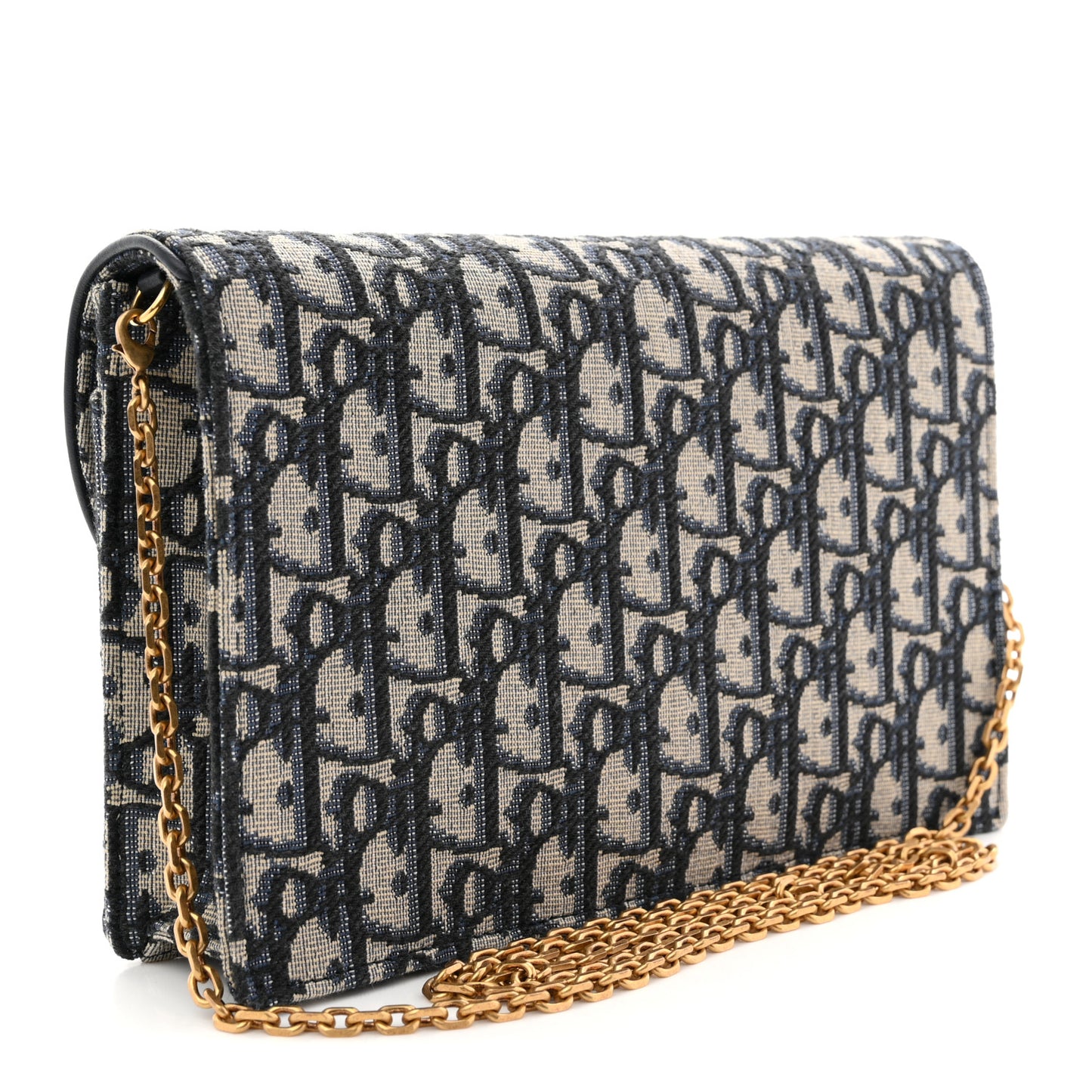 Oblique Saddle Chain Pouch Blue