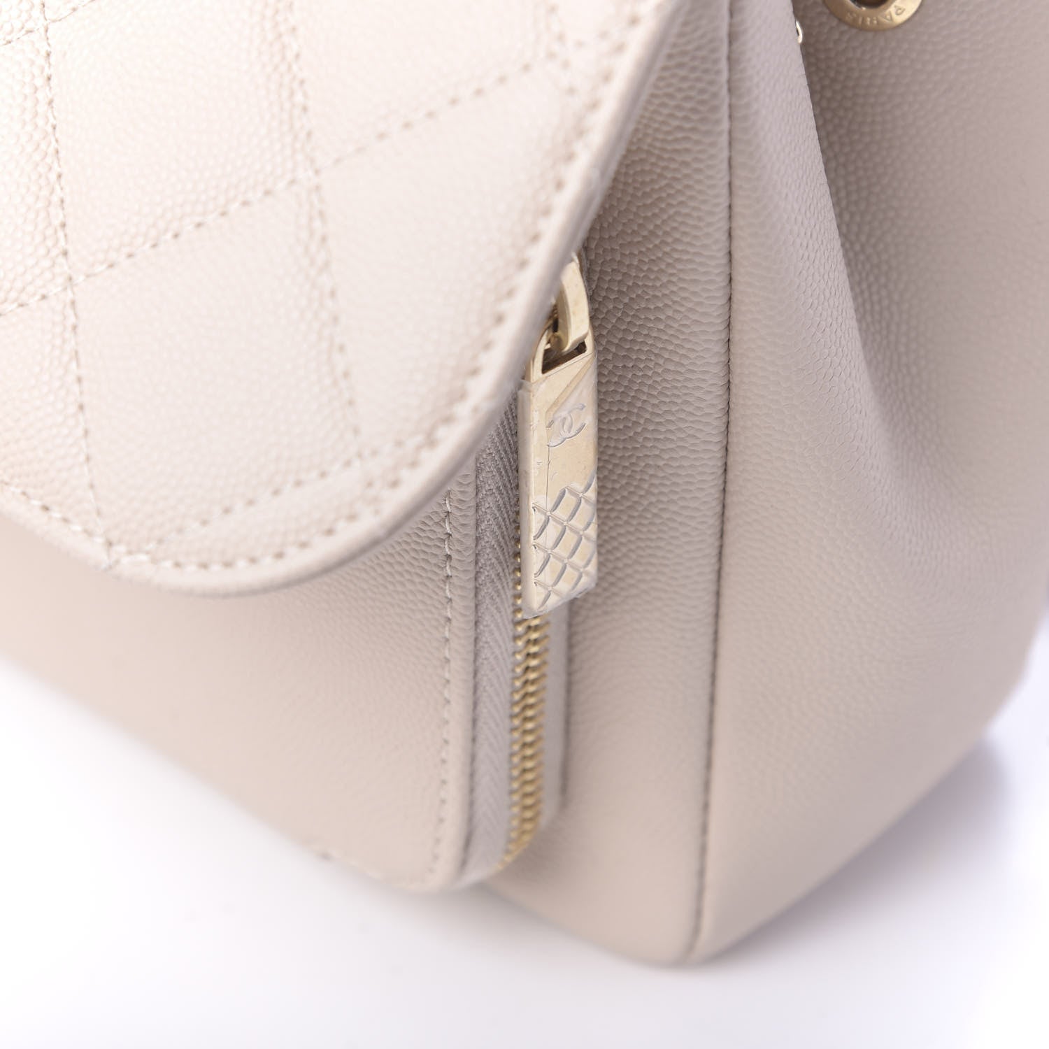 Chanel Caviar Quilted Medium Business Affinity Flap Light Beige 10 of 12