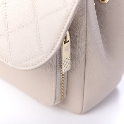 Chanel Caviar Quilted Medium Business Affinity Flap Light Beige 10 of 12