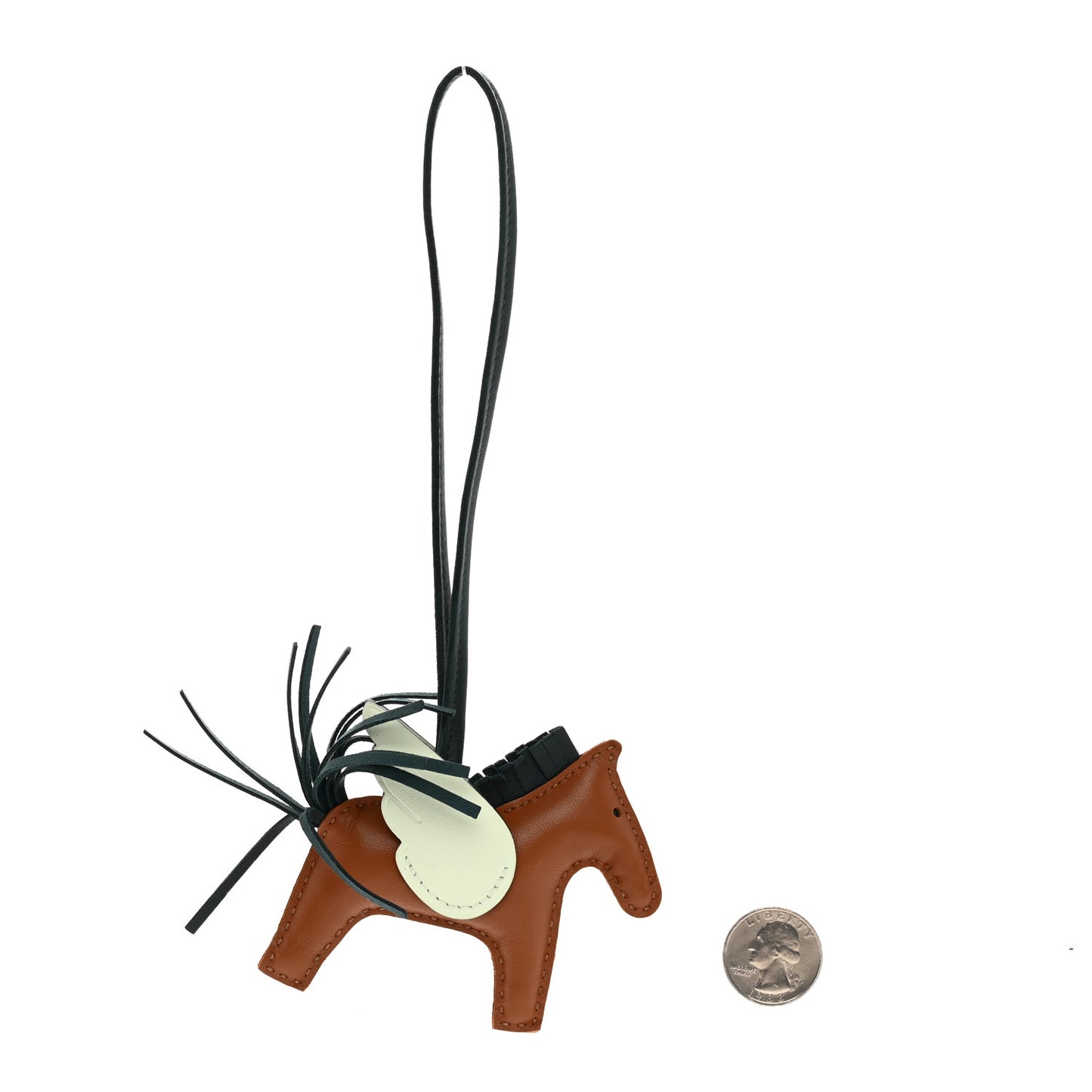 Milo Lambskin Grigri Rodeo Pegase Horse Bag Charm PM Gold Vert Cypress Vert Fizz