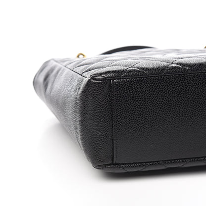 Chanel Caviar Quilted Petit Shopping Tote PST Black 7 of 9