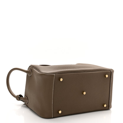 Hermes Taurillon Clemence Lindy 30 Etoupe 4 of 9