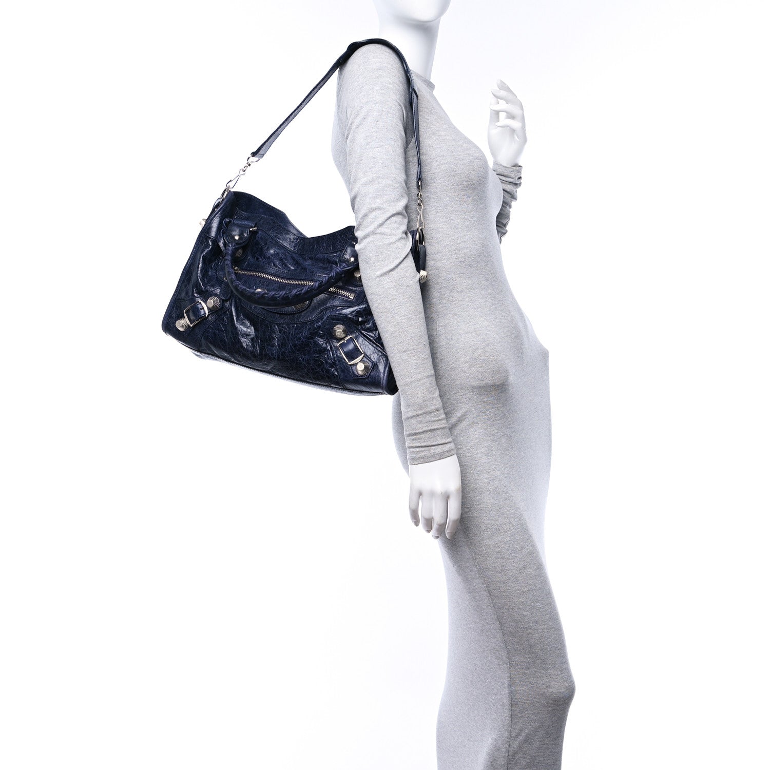 Balenciaga Agneau Giant 21 Silver Hardware City Marine 2 of 14