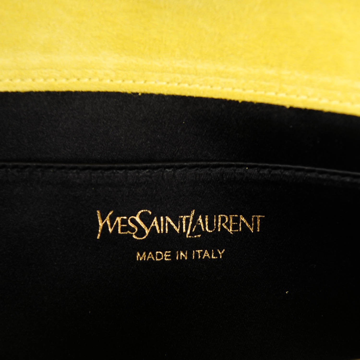 Saint Laurent Patent Calfskin Monogram Large Belle De Jour Clutch Yellow 6 of 7
