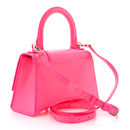 Balenciaga Shiny Box Calfskin Hourglass Top Handle Bag XS Hot Pink 3 of 13