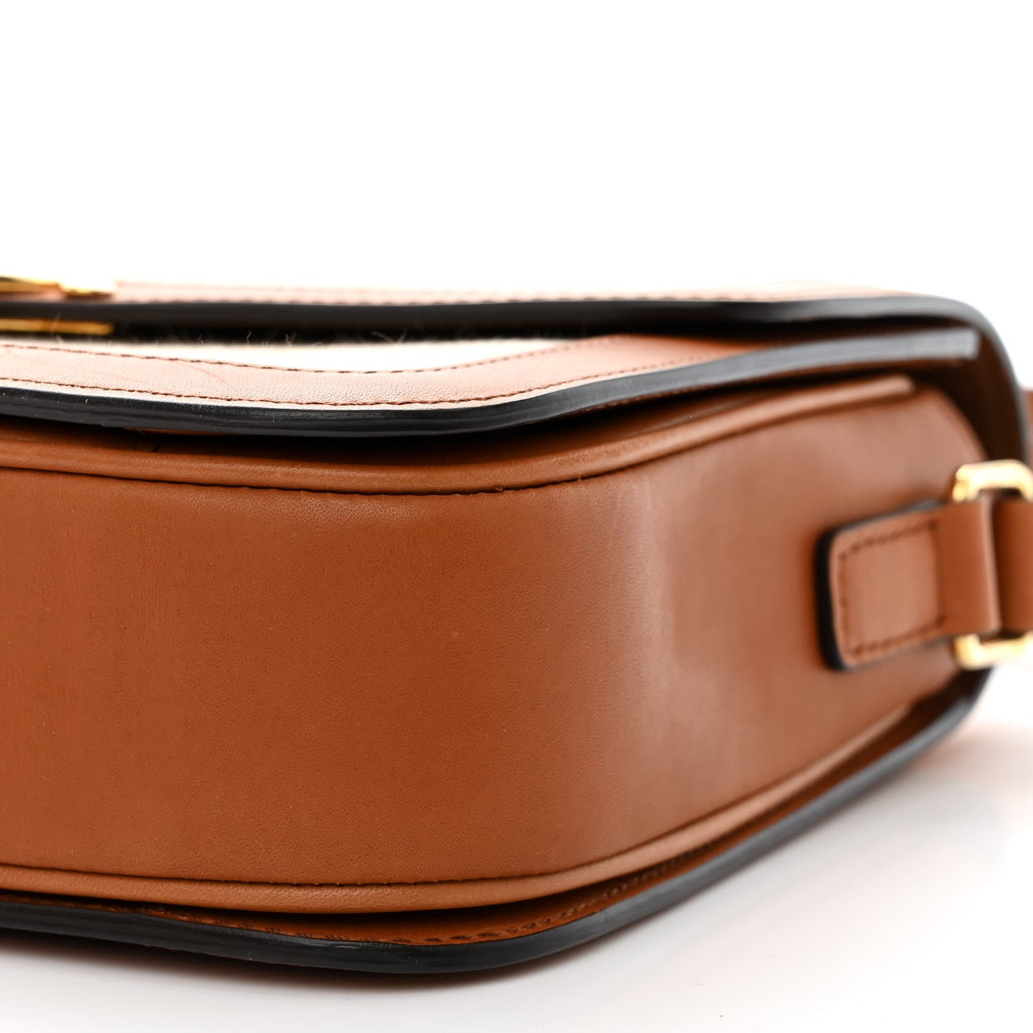 Celine Textile Calfskin Classique Triomphe Bag Natural Tan 13 of 14