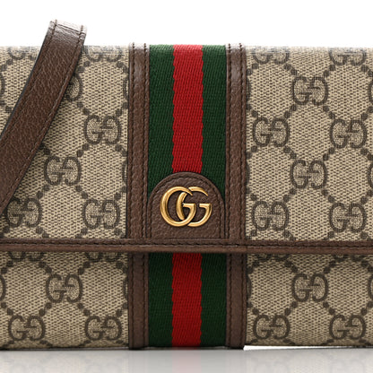 Gucci GG Supreme Monogram Web Ophidia Crossbody Wallet Beige New Acero 9 of 16