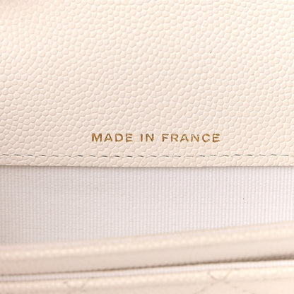 Chanel Caviar Quilted Flap Card Holder Wallet White 7 of 10