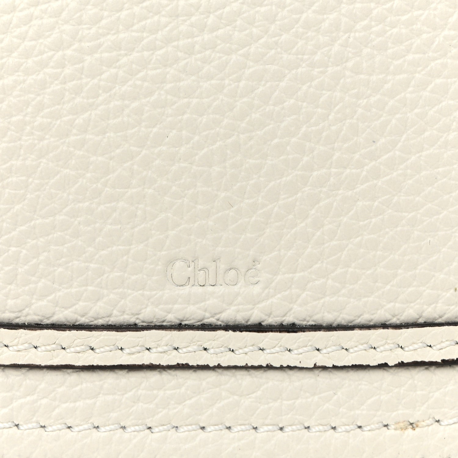 Chloe Raffia Small Grain Calfskin Mini Marcie Basket White 6 of 9