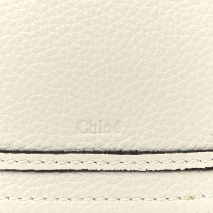 Chloe Raffia Small Grain Calfskin Mini Marcie Basket White 6 of 9