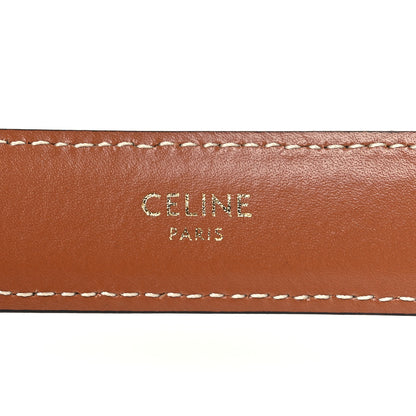 Celine Canvas Calfskin Medium 25mm Triomphe 85 34 Belt Tan 5 of 7