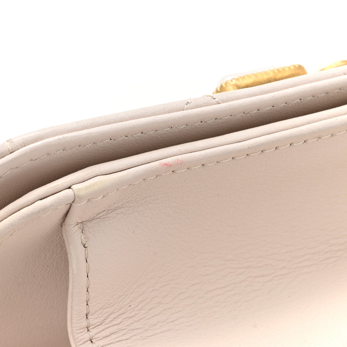 Calfskin Quilted Mini Bijoux Flap White
