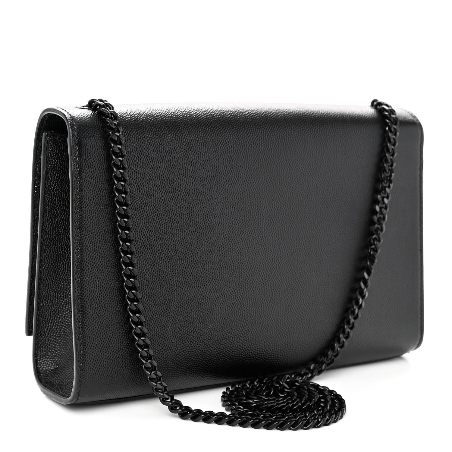 Saint Laurent Grain De Poudre Medium Classic Monogram Monochrome Kate Satchel Black 3 of 11