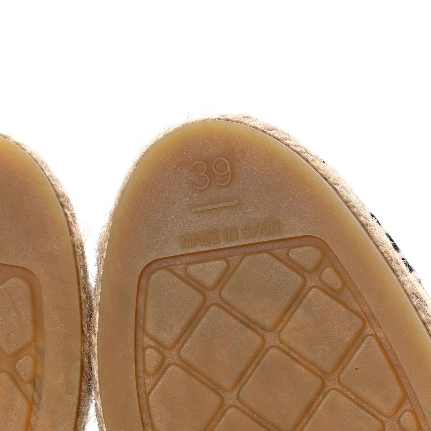 Chanel Calfskin Kid Suede CC Espadrilles 39 Dark Gray Black 8 of 9