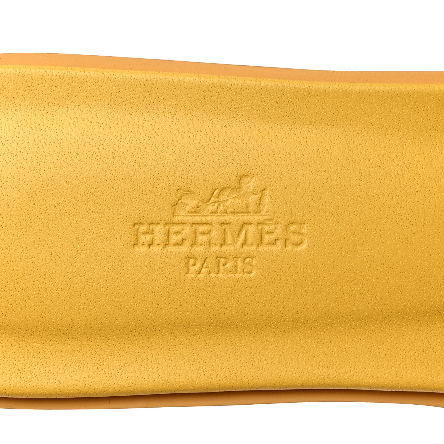 Hermes Box Calfskin Oran Sandals 40.5 Jaune Citron 6 of 9