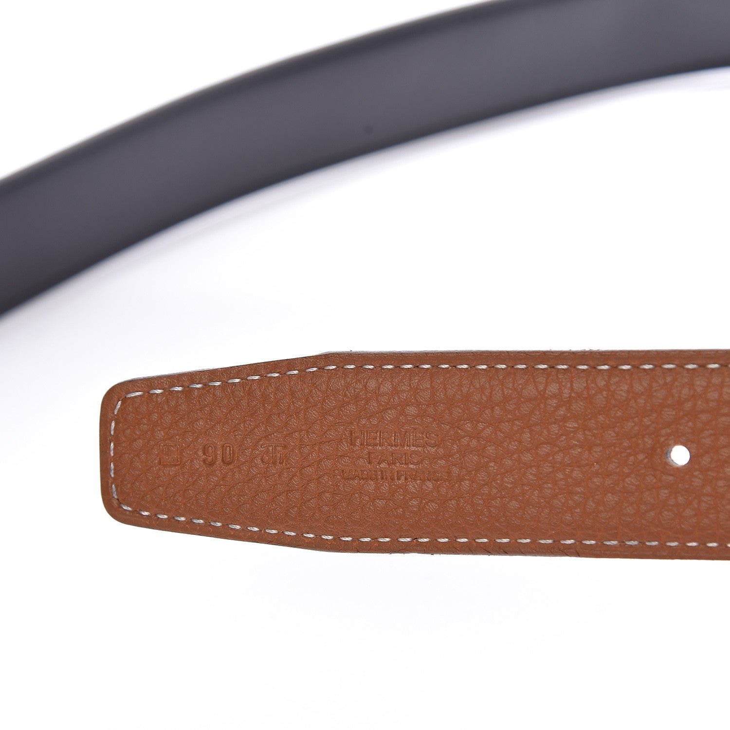Hermes Box Togo 32mm H Belt 90 Black Gold 4 of 9