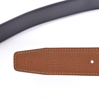 Hermes Box Togo 32mm H Belt 90 Black Gold 4 of 9