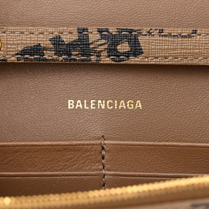 Balenciaga Coated Canvas BB Monogram Allover Logo Hourglass Chain Bag Beige Brown Black 6 of 9