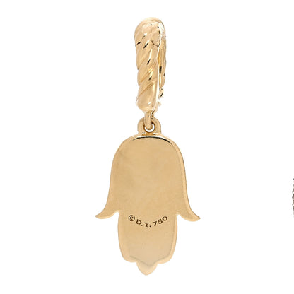 David Yurman 18K Yellow Gold Diamond Hamsa Amulet Pendant 3 of 4