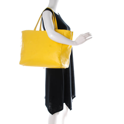 Saint Laurent Calfskin Canvas Reversible East West Shopper Tote Soleil 2 of 12