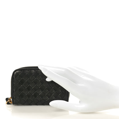 Bottega Veneta Nappa Intrecciato Zip Around Coin Purse Black 2 of 8