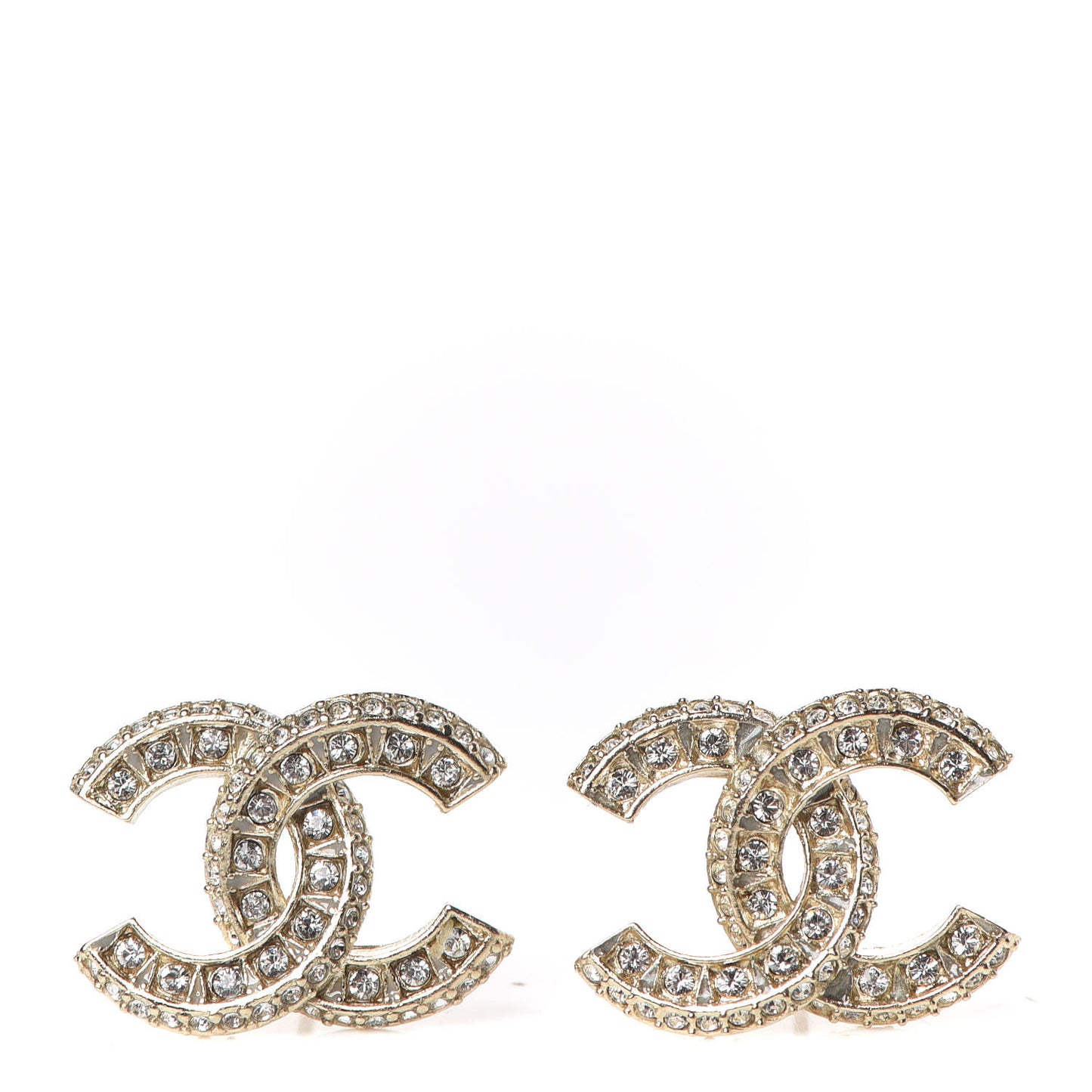 Crystal CC Earrings Gold