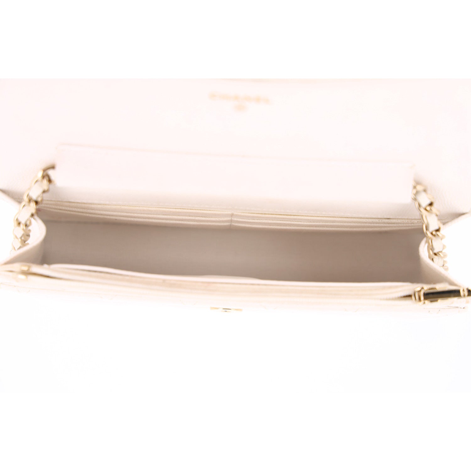 Chanel Caviar Quilted Wallet On Chain WOC White 4 of 10