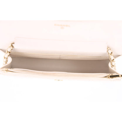 Chanel Caviar Quilted Wallet On Chain WOC White 4 of 10