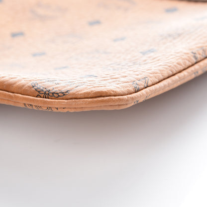 MCM Visetos Liz Shopper Tote Pouch Cognac 6 of 9