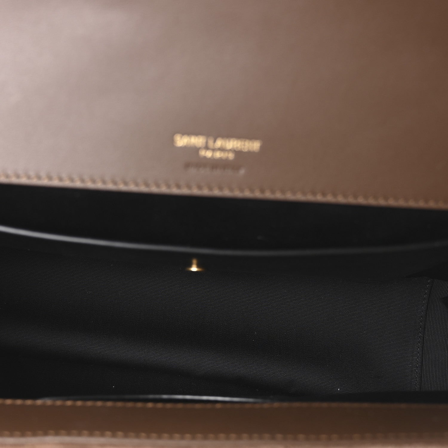 Saint Laurent Suede Chevron Quilted Medium LouLou Bark Brown 6 of 12