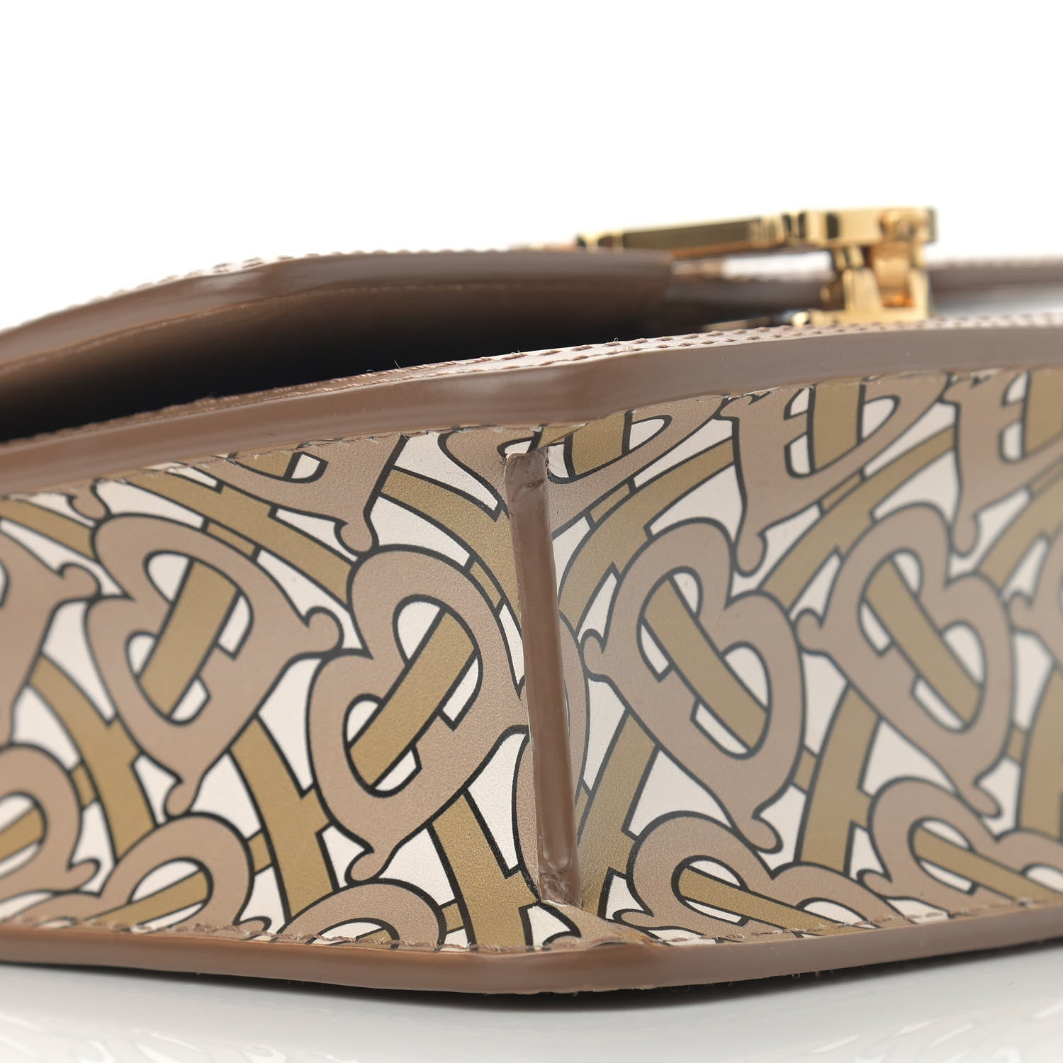 Burberry Calfskin Monogram Mini TB Bag Beige 9 of 15