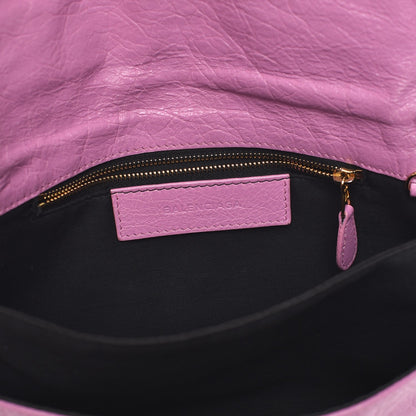 Balenciaga Agneau Giant 12 Gold Hardware Envelope Strap Clutch Rose Berlingot 6 of 11