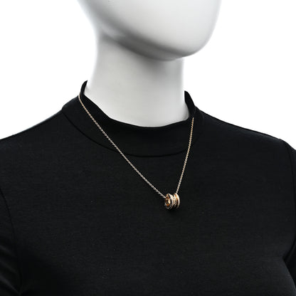 Bulgari 18K Yellow Gold Diamond .38ctw B.Zero1 Rock Pendant Necklace 2 of 5