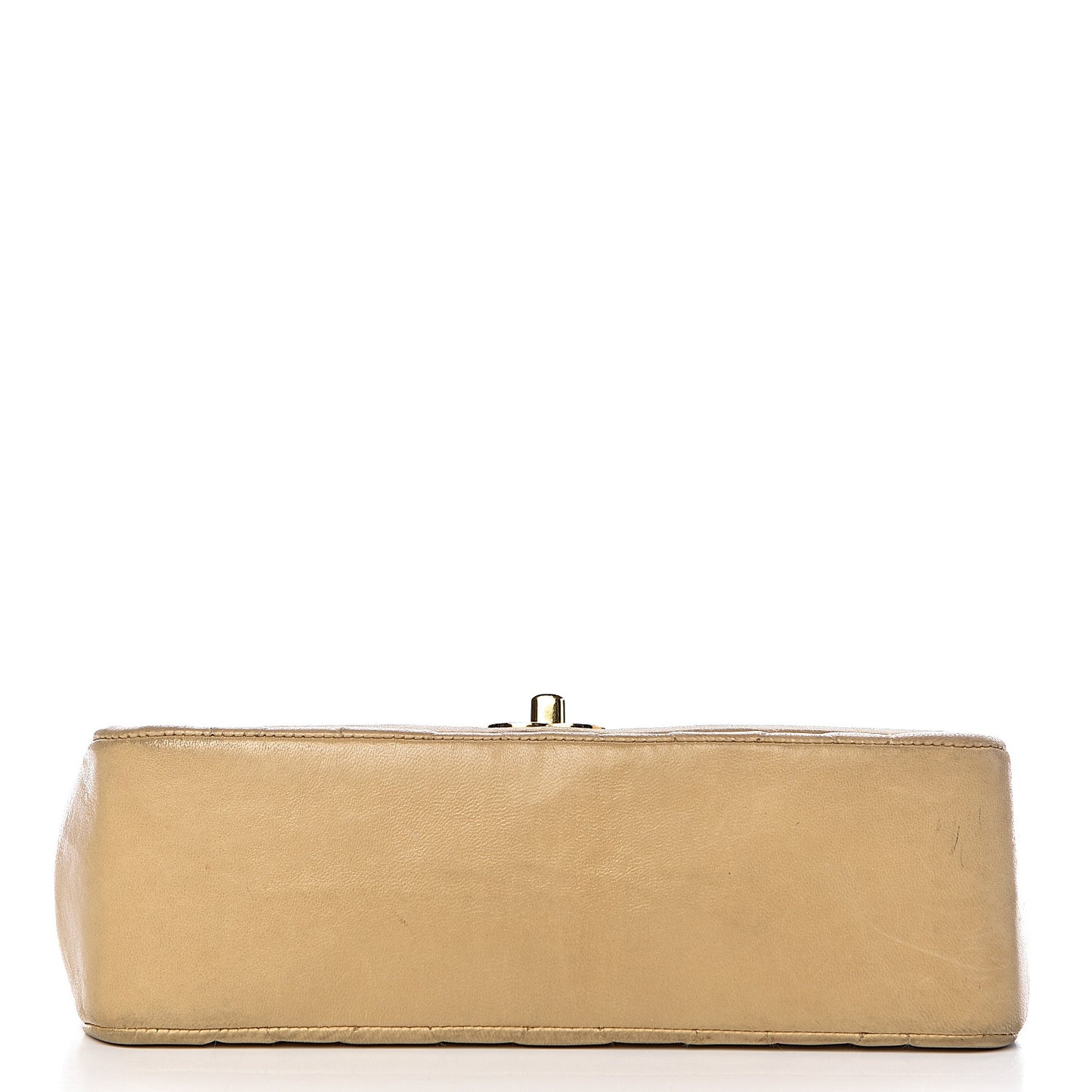 Lambskin Quilted Small Flap Beige
