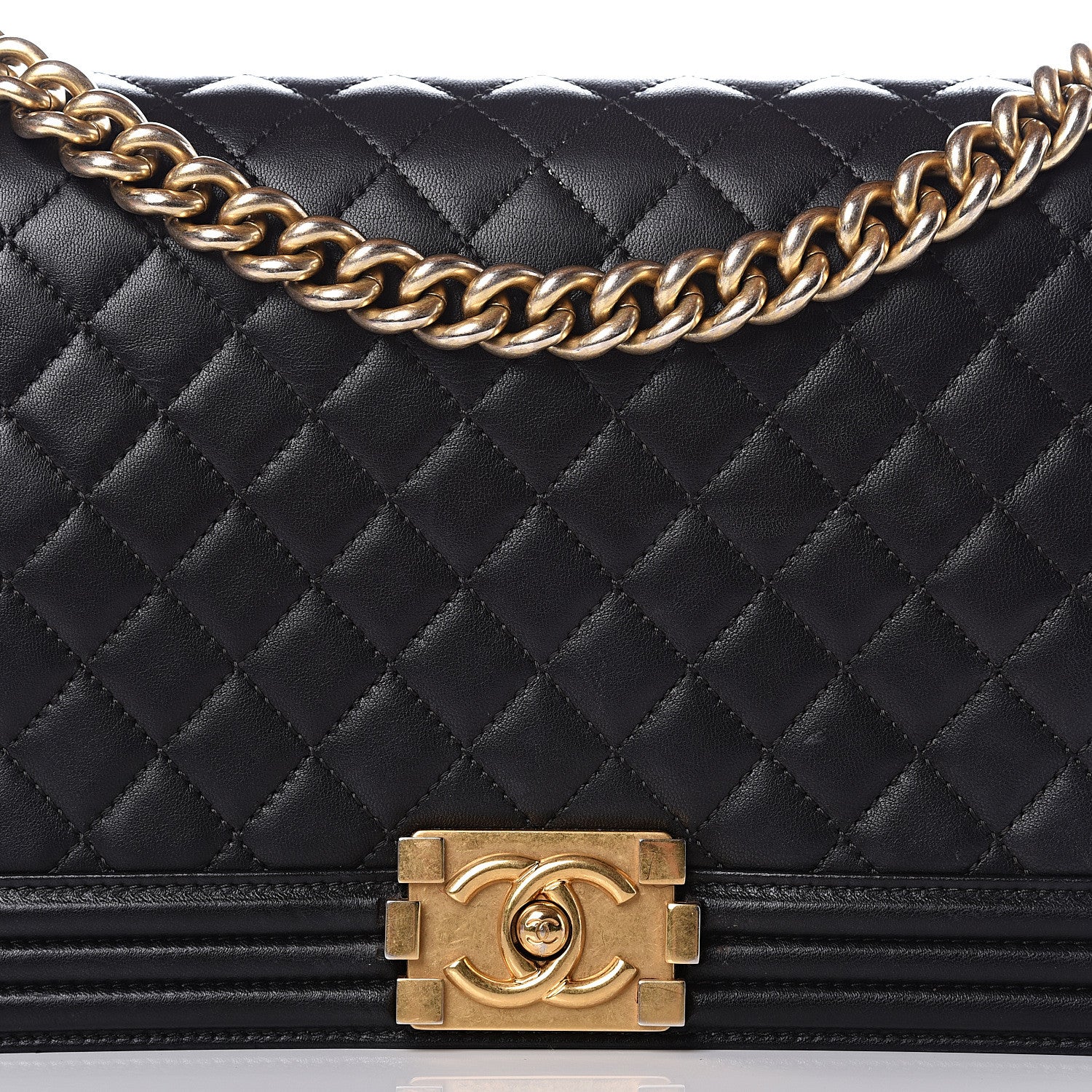 Chanel Lambskin Quilted New Medium Boy Flap Black 15 of 15