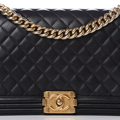Chanel Lambskin Quilted New Medium Boy Flap Black 15 of 15