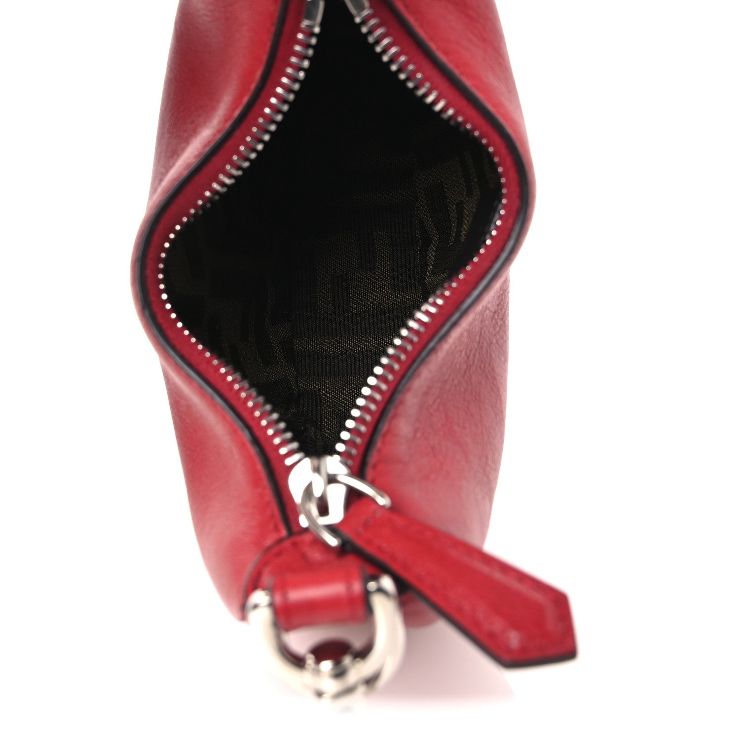 Fendi Vitello Grace New Matte Nano Fendigraphy Hobo Charm Scarlet Sage 5 of 11