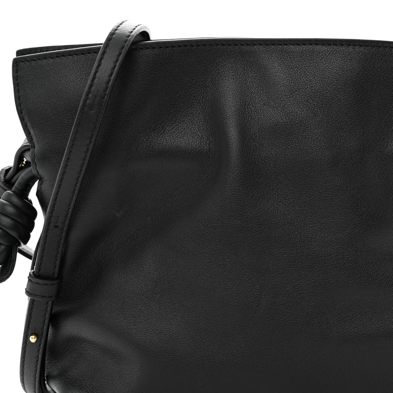 Loewe Calfskin Mini Flamenco Knot Clutch Black 8 of 10